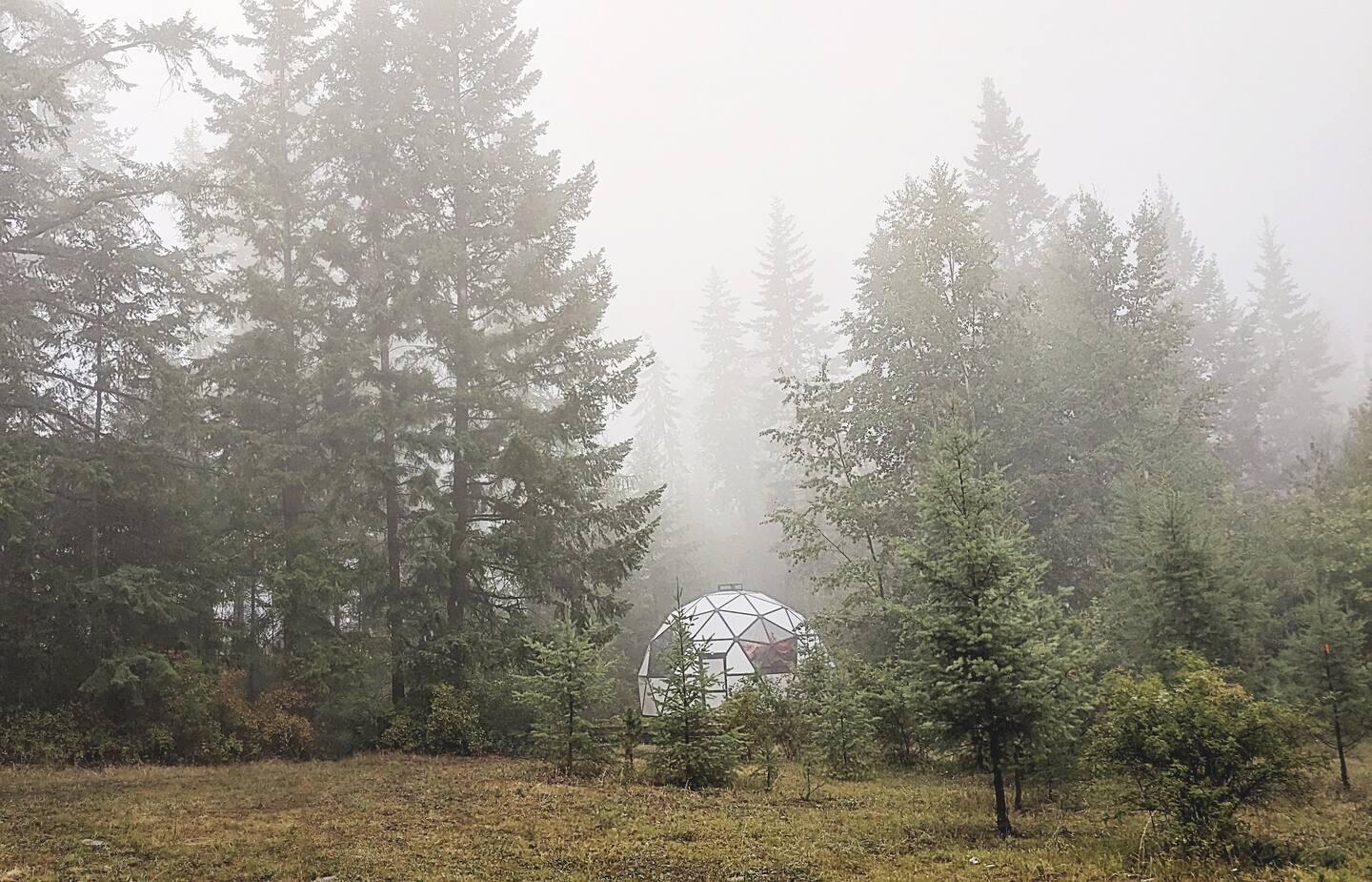 Dome surrounded by fog